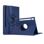 Etui coque - xeptio - samsung galaxy tab s9 fe plus - rotatif 360� - cuir pu synth�tique - bleu