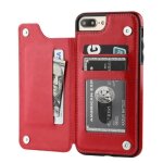 Étui en cuir - ecelen - iphone 14 / 13 / 12 / 11 pro max / xs - rétro - rouge - porte - cartes Étui en cuir - ecelen - iphone 14 / 13 / 12 / 11 pro max / xs - rétro - rouge - porte - cartes