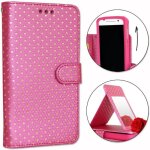 Etui housse folio - ph26 - motorola moto e7i power - �co - cuir - fuchsia - portefeuille avec cartes