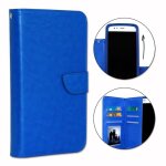 Etui housse folio - ph26 - wiko u feel lite slate - Éco - cuir bleu - clapet magnétique - universel Etui housse folio - ph26 - wiko u feel lite slate - Éco - cuir bleu - clapet magnétique - universel