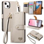 Etui iphone 13 6. 1 housse en cuir pu portefeuille etui [fentes pour cartes] [rfid blocage] [poche zipp�e] ...