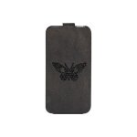 Etui iphone 5 en cuir noir zadig & voltaire - rabat souple - protection élégante Etui iphone 5 en cuir noir zadig & voltaire - rabat souple - protection élégante