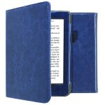 �tui de liseuse portefeuille en cuir v�gan kobo nia bleu fonc� imoshion