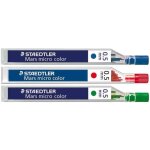 Etui mines - staedtler - 12 mines - 05 mm - couleur vert - pour porte - mines mars micro color