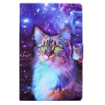 tui motif peint  tablette housse pour samsung galaxy tab a 8. 0 (2019) sm - t290 t295 - chat toile ...