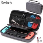 Housse de transport - panlom - nintendo switch - rigide - espace de stockage - 19 jeux