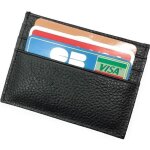 Etui porte carte de crdit cuir vritable compact plat slim 2 cts - 6 cartes - billets - homme - femme ...