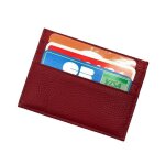 Etui porte carte de cr�dit cuir v�ritable compact plat slim 2 c�t�s - 6 cartes - billets - homme - femme ...