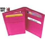 Etui porte carte de cr�dit rfid / nfc cuir 3 volet 9 cartes anti piratage mini portefeuille compact homme ...