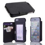 Etui portefeuille - thumbsup - iwallet - coque semi - rigide - fibre de carbone - iphone 4 / 4s