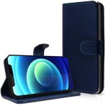 Étui portefeuille - wiko - altice s26 - simili - cuir - bleu - rabat latéral Étui portefeuille - wiko - altice s26 - simili - cuir - bleu - rabat latéral