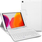 Karylax �tui blanc avec clavier bluetooth azerty pour apple ipad 10. 2 (7e gen 2019)