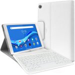 �tui de protection - lenovo - tab m10 fhd plus - clavier bluetooth azerty - couleur blanc - compatible ...