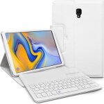 tui de protection - samsung - galaxy tab a 10. 5 - clavier bluetooth azerty - blanc - synthtique