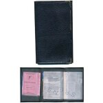Etui protection cuir porte carte grise permis noir