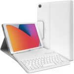 �tui de protection - karylax - ipad 9 10. 2 (2021) - clavier bluetooth int�gr� - couleur blanc - accessoire ...