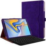tui de protection - samsung - galaxy tab a 10. 5 - violet - clavier azerty bluetooth - support intgr ...