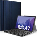 �tui de protection slim - samsung - galaxy tab a7 10. 3 2020 - bleu - clavier bluetooth - compatible ...