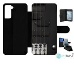 Etui � rabat pour samsung galaxy s21 + 5g - guitare 1 - simili - cuir - bord noir