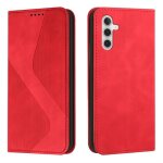 Etui pour samsung galaxy a54 5g 6. 4 tui flip portefeuille magntique protection casrouge housse tlphone ...