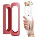Étui en silicone pour bouteille en verre wessper activemax 1l - rose Étui en silicone pour bouteille en verre wessper activemax 1l - rose