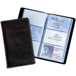 Etui sim cuir pour 120 cartes de visite noir