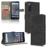 �tui sony xperia 10 v 2023 premium business housse de protection antichoc avec support protection - noir ...