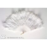 Eventail en plumes blanches - widmann - accessoire de dguisement pour enfant - 30cm