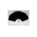 ventail en plumes - widmann - noir - 30cm - intrieur