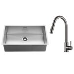 vier 1 bac 74x44x20 cm vier sous plan en acier inox avec robinet cuisine gris de douchette extractible ...
