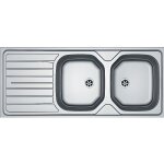 Evier 2 cuves 116x50 inox avec �gouttoir � encastrer - franke - 898311
