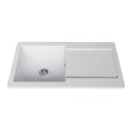 Évier céramique blanc brillant vitra arkitekt 1 grand bac - 1 égouttoir Évier céramique blanc brillant vitra arkitekt 1 grand bac - 1 égouttoir