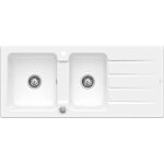 Evier céramique blanc villeroy & boch architectura 2 bacs 1 égouttoir Evier céramique blanc villeroy & boch architectura 2 bacs 1 égouttoir