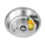 �vier cuisine 1 bac 41 * 41 * 18cm - kedia - inox - rond - a poser - r�versible