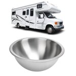 vier de cuisine pour camping - car - omabeta - rond - 1 bac - rversible - a encastrer