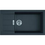 �vier de cuisine - franke - s2d slim 611 - 78 xl - tectonite onyx - 1 bac - 78 cm