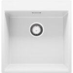 Evier cuisine en granit blanc 48 x 50 cm Évier 1 bac + kit de vidage Évier au meuble 50cm - oslo 50 top ... Evier cuisine en granit blanc 48 x 50 cm Évier 1 bac + kit de vidage Évier au meuble 50cm - oslo 50 top ...