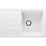 Evier cuisine en granit blanc 70 x 44 cm �vier 1 bac + kit de vidage �vier au meuble 45cm - copenhague ...