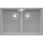 Evier cuisine en granit gris 78 x 50 cm �vier 2 bac + kit de vidage �vier au meuble 80cm - madrid 80 ...