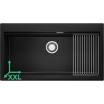 Evier cuisine en granit noir 90 x 50 cm Évier 1 bac + kit de vidage Évier au meuble 90cm - oslo 90 level ... Evier cuisine en granit noir 90 x 50 cm Évier 1 bac + kit de vidage Évier au meuble 90cm - oslo 90 level ...