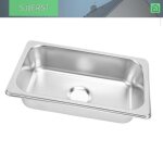 Évier de cuisine - sjlerst - inox 304 - 1 bac - rectangulaire - vidage manuel 40 mm Évier de cuisine - sjlerst - inox 304 - 1 bac - rectangulaire - vidage manuel 40 mm
