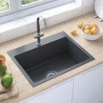 vier de cuisine - vidaxl - fait main - acier inoxydable - 1 bac - sous plan