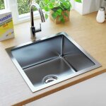 Vidaxl evier de cuisine fait � la main evier encastr� evier rectangulaire �vier � vasque int�rieur maison ...