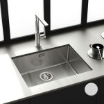 Evier sous - plan inox nid dabeille vibrato luisina 1 bac 570x450 mm