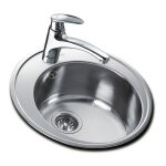 vier  encastrer teka cuve centroval inox lisse - 1 bac - gris