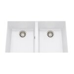 �vier sous - plan granit blanc luisina quadrille 2 bacs