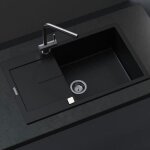 �vier granit noir luisina tam tam 1 grand bac 1 petit �gouttoir