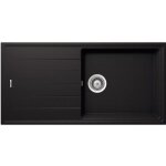 Évier granit noir schock element 1 grand bac 1 égouttoir Évier granit noir schock element 1 grand bac 1 égouttoir