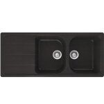 vier granit noir schock formhaus 2 bacs 1 gouttoir
