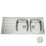 Évier inox mini structure luisina rock 2 bacs 1 égouttoir inox Évier inox mini structure luisina rock 2 bacs 1 égouttoir inox